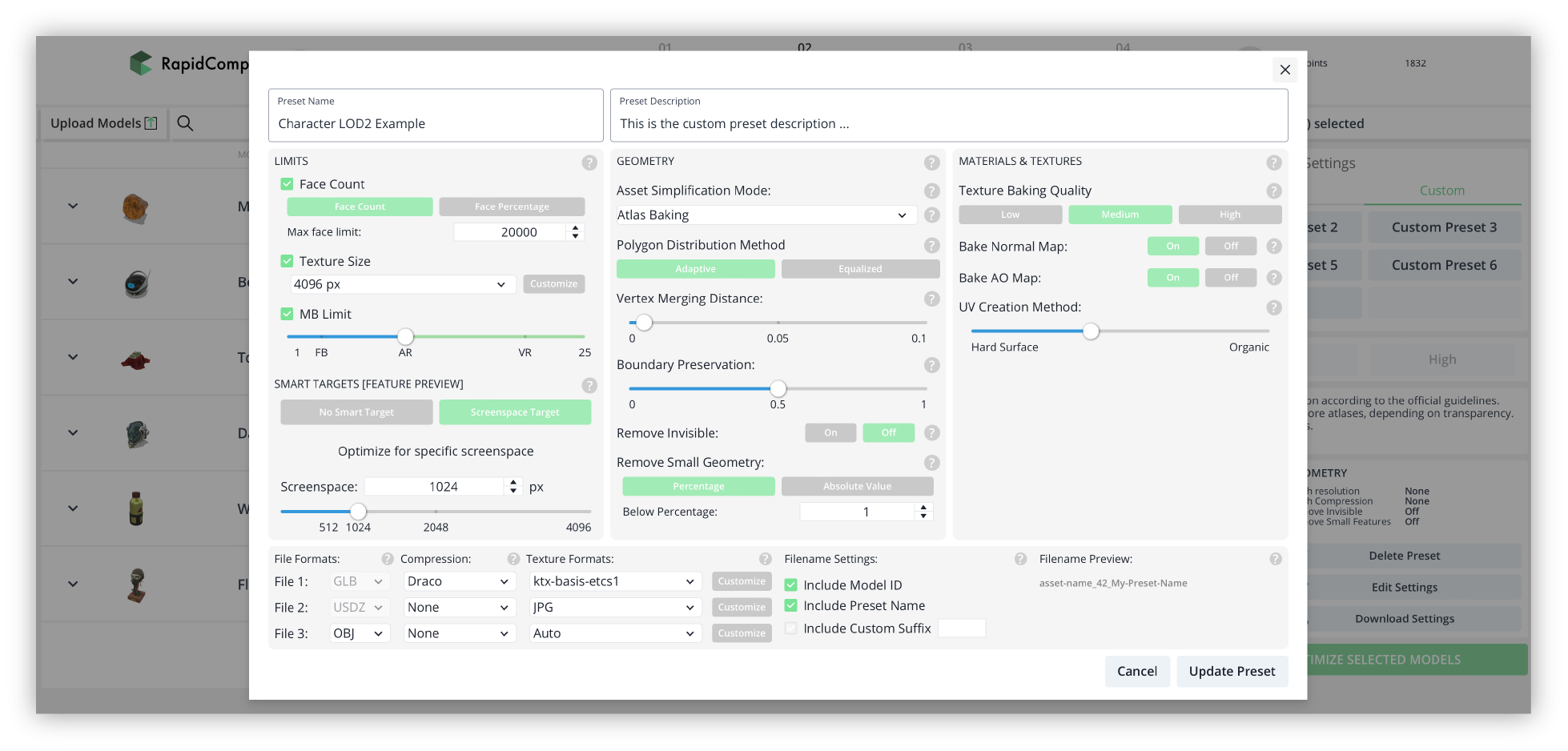 DGG RapidCompact Preset Editor